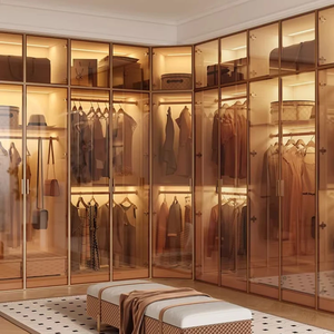 Meubles sur mesure pour toute la maison, fabriqués directement en usine Japandi, armoire intégrée en MDF, dressing intelligent avec rangement intelligent - Product Image 5