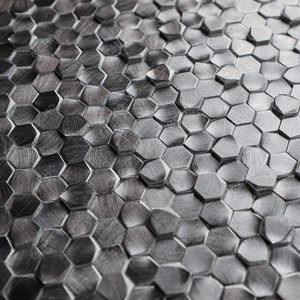 Mosaïque en aluminium 3D de luxe, couleur gris anthracite, mini hexagone, mosaïque en aluminium massif pour usage intérieur - Product Image 4