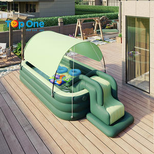 Top One été 2.1M 2.6M 3.05M surdimensionné épaissi amusant famille piscine gonflable avec pare-soleil - Product Image 5