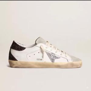 Zapatillas coreanas GG Vintage <span class=keywords><strong>Star</strong></span> pequeñas con efecto desgastado para mujer, modelo 2026, clásicas y versátiles, zapatillas de skate para hombre con aumento interno, de piel de vacuno, blancas. - Product Image 3
