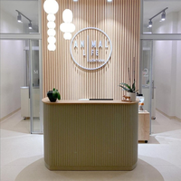 Comptoir Caisse Réception Minimaliste Moderne Rose pour Clinique, Salon de Beauté ou Boutique