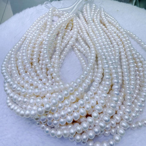 Natural 6-7mm Freshwater White Freshwater Pearls DIY Accessory <b>Loose</b> <b>Beads</b> Strong Light Round Flawless Semi-Finished Bare <b>Beads</b> - Product Image 4