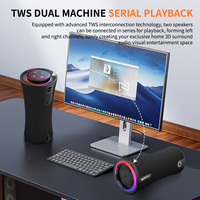 Speaker Portabel Nirkabel T16, 80W, Speaker Pesta dengan Lampu RGB dan Tombol Kontrol Sentuh, Bass Dalam TWS untuk Penggunaan di Rumah dan Luar Ruangan