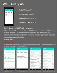S357 5G Telecom <span class=keywords><strong>Test</strong></span> PDA Android 12 1G/2.5G Port 160M Bandbreite WLAN Signalanalyse Leistungsmesser IPTV VFL Gigabit-Geschwindigkeitstest - Product Image 6