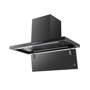 Hotte <span class=keywords><strong>murale</strong></span> en forme de T IDEA, vente au top, hotte de cuisine noire à <span class=keywords><strong>cheminée</strong></span> intelligente, hotte aspirante de 24 à 36 pouces - Product Image 2