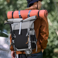 Mochila de Senderismo Impermeable de Gran Capacidad para Campamento al Aire Libre, con Compartimento para Laptop y Espacio para Esterilla de Yoga