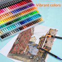 Ensemble de stylos à pointe double grande capacité pour aquarelle, adaptés aux enfants, pour gribouiller, dessiner, lavables, non tachants, marqueurs colorés