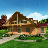 Vente en gros de villas en bois massif à deux étages avec balcon, chambre, cuisine, salle de bain, salon, pour hôtels, appartements et bureaux