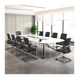 Chaise de <span class=keywords><strong>bureau</strong></span> ergonomique <span class=keywords><strong>sans</strong></span> roues siège fixe en maille à base de traîneau pour réception de réunion - Product Image 5