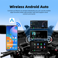 Sistema de Navegación Global para Motocicletas, Pantalla Inalámbrica de 7.0 Pulgadas con CarPlay y Android Auto, Resistente al Agua IP67, Navegación Inteligente para Motocicletas