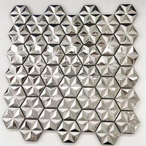 Piastrelle <span class=keywords><strong>Mosaico</strong></span> 3D da Parete in Metallo per Interni, Materiale Decorativo per Rivestimento, Capacità di Soluzione di Design Grafico, Stile Moderno - Product Image 4