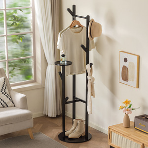 Perchero minimalista de pie con estante para sala de estar, dormitorio u oficina. - Product Image 2
