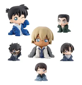 2023 vendita calda 6 pz/set 4.5CM Detective Conan Gashapon 8 generazione PVC Anime Figure Character Collection Toy Capsule Toys