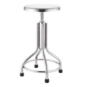 Tabouret de laboratoire en acier inoxydable Hy-186, réglable en hauteur, à trois pieds, chaise d'infirmière d'hôpital, chaise d'examen, design industriel - Product Image 1