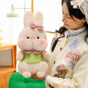 Peluche Coniglio Carino di Grandi Dimensioni, Cuscino Rotondo a Forma di Coniglio, Regalo di Compleanno con Imbottitura in Cotone PP per Lei - Product Image 6