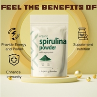 Poudre de Spiruline Biologique Extrait de Plantes Spiruline Bleue Biologique Riche en Protéine Vegan pour un Soutien Antioxydant et Immunitaire