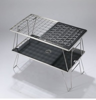 Plaque supérieure en alliage d'aluminium IGT Table pliante Camping Table de fer à repasser pliable Design creux Table de pique-nique amovible
