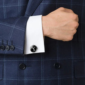 Set di <span class=keywords><strong>Gemelli</strong></span> e Fermacravatta Personalizzati <span class=keywords><strong>con</strong></span> Alfabeto A-Z, <span class=keywords><strong>con</strong></span> Confezione Regalo, <span class=keywords><strong>Gemelli</strong></span> <span class=keywords><strong>con</strong></span> Iniziali di Alta Qualità per Uomo - Product Image 6