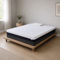 Matelas en mousse à mémoire de forme à gel, compressé, durable, faible MOQ, tailles double, simple et king size, vente en gros du fabricant de Foshan