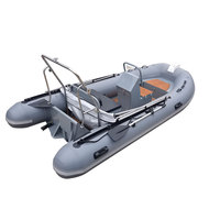 Bateau de sauvetage gonflable à coque en aluminium de 15ft 4.5m 480 PVC hypalon bateau à rames rigides