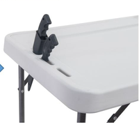 Table pliante robuste en plastique HDPE avec évier pour pique-nique en plein air
