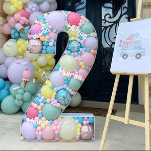 93cm grande 0-9 palloncino scatola di riempimento numero cornice Stand fai da te Baby Shower <span class=keywords><strong>1</strong></span> ° <span class=keywords><strong>compleanno</strong></span> mosaico KT bordo anniversario decorazione di nozze - Product Image 2