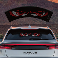 Écran LED flexible pour voiture, motif yeux de démon, autocollant lumineux LED dynamique pour vitre arrière, panneau LED souple programmable