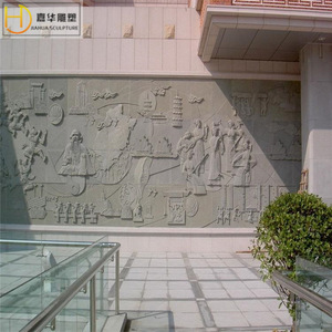 Panneau mural en relief en marbre JIAHUA SCULPTURE, style chinois, sculpture sur pierre pour la décoration de cour et d'entrée extérieure - Product Image 3