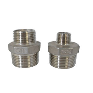 CNJS SS304 201 스테인리스 스틸 피팅 파이프 니플 MNPT 수 니플 - Product Image 3