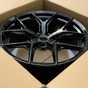 Llantas forjadas YQ 5X115 5X120 5X108 Negro brillante 6061-T6 color y tamaño personalizados de fábrica Rueda de coche de pasajeros - Product Image 2