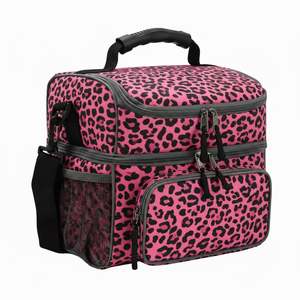 Bolsa de Almuerzo de Camuflaje, Bolsa Térmica Aislada de Doble Capa con Estampado de Leopardo, Correa Ajustable, Fabricación Personalizada - Product Image 3