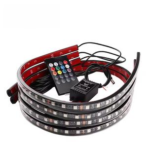 ไฟ LED RGB ใต้ท้องรถ ขนาด 60*90*120 ซม. 12V 10W ควบคุมผ่านแอพฯ รีโมทคอนโทรล สร้างบรรยากาศตกแต่งด้วยแสงเส้นเย็นสำหรับรถยนต์ - Product Image 1