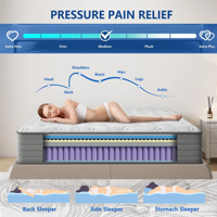Fabrik-Großhandel Hybrid-Matratze Taschenfederkern Gel-Memory-Foam-Matratze Vakuumverpackt Queen King Full Twin Größe für Hotels