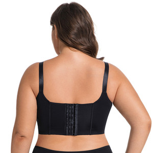 Talla grande Lencerí<span class=keywords><strong>a</strong></span> Floral delgada Sexy borde de acero con aros Anti flacidez soporte superior ensanchado espalda reunión <span class=keywords><strong>sujetador</strong></span> transpirable mujeres - Product Image 4