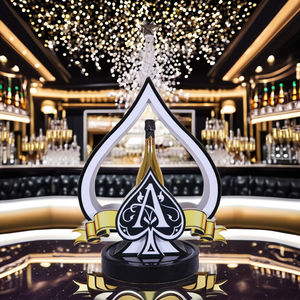 Présentateur de bouteilles personnalisé VIP rechargeable à LED 5L PC Nightclub Bar Plateau de service Refroidisseur de vin Noir <span class=keywords><strong>Armand</strong></span> Porte-bouteille pour les fêtes - Product Image 6