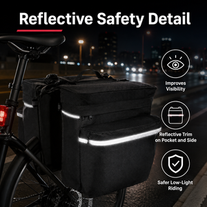 Sacoche <span class=keywords><strong>de</strong></span> vélo imperméable double face pour porte-bagages arrière - Product Image 6