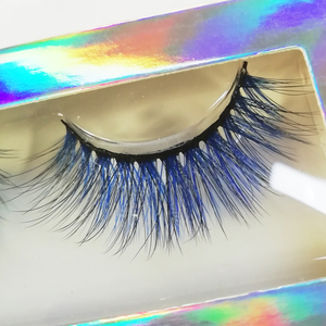 Wholesale 3d silk eyelash colorful handmade 3d false eyelashes eyelash mink with packing box and private label - Product Image 2
