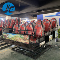 Simulateur VR 5D/7D/9D/12D pour parc d'attractions commercial intérieur, avec chaises à mouvement dynamique et plateforme électrique/hydraulique 3/6 DOF
