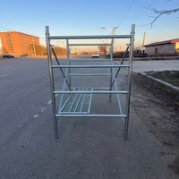 Échafaudage mobile en H avec démontage rapide, acier Q195, capacité de charge de 250 kg, hauteur de 6,3 pieds, garantie de 5 ans