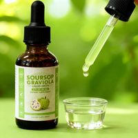 Gouttes liquides de Graviola (Corossol) – Extrait naturel de Corossol pour la santé cellulaire des adultes, le soutien hépatique et les bienfaits antioxydants – Facile à prendre