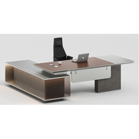 Bureau de direction en bois en forme de L, style moderne et luxueux, simple, pour directeur général, patron