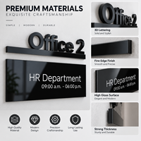 Panneau signalétique professionnel pour bureau d'entreprise, avec numéro, logo et signalétique de marque, résistant aux intempéries IP65, à suspendre