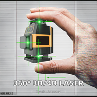Meilleure vente 360 vert auto-nivelant 12 & 16 lignes niveau Laser 3D de qualité industrielle 4D construction en béton niveleur de terrain