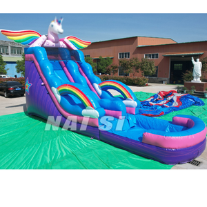 Toboggan aquatique gonflable Princesse violet <span class=keywords><strong>pour</strong></span> filles, <span class=keywords><strong>avec</strong></span> <span class=keywords><strong>piscine</strong></span> à éclaboussures intégrée, hybride, <span class=keywords><strong>pour</strong></span> usage commercial - Product Image 2