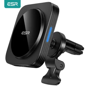 ESR HaloLock Magnetic Wireless Car Charger MountためiPhone 12 Pro Max Fast Charging Wireless Charger Car Phone Holder