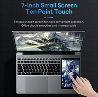 Portátil Empresarial Nuevo con Pantalla Táctil Doble de 15.6" + 7" IPS, 8/16GB de RAM, 256/512GB 1TB SSD, Ordenador Portátil con Pantalla Dual