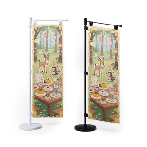 Mini-bannière de bureau DIY à imprimer sur demande avec tige en plastique durable pour l'affichage de marchandises de personnages de dessins animés <span class=keywords><strong>Kawaii</strong></span> - Product Image 4