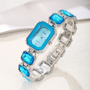 Nouvelle Montre Carrée à Quartz Décontractée pour Femme, Style Coréen, avec Bracelet en Alliage et Strass - Product Image 4