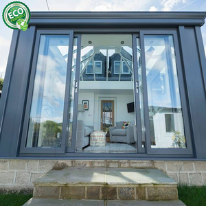 Invernadero de Jardín de Aluminio y Vidrio de Color Negro para Todas las Estaciones, Conservatorio Aislado - Product Image 6