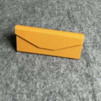 Étui pliable triangulaire en PU écologique 2026, fait main en cuir, avec logo personnalisé imprimé, pour lunettes de soleil – Emballage pliable
